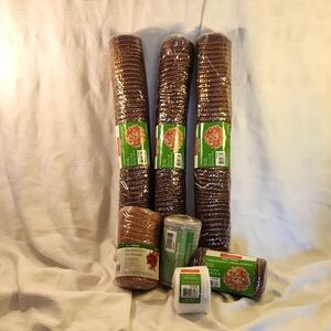 Neutral Decorative Poly Craft Mesh Brown Sand Sikver White Craft Supplies